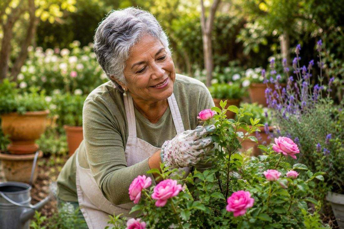 Gardener enjoying a hobby with AI opening up new possibilities
