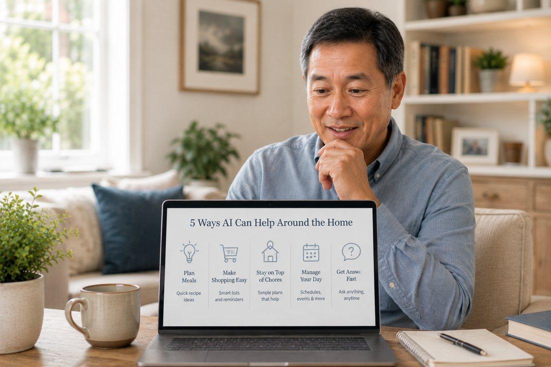 Person using AI to get everyday tasks done faster